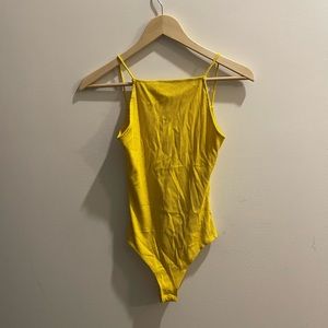 H&M Yellow Body Suit Sz S- NEVER WORN
